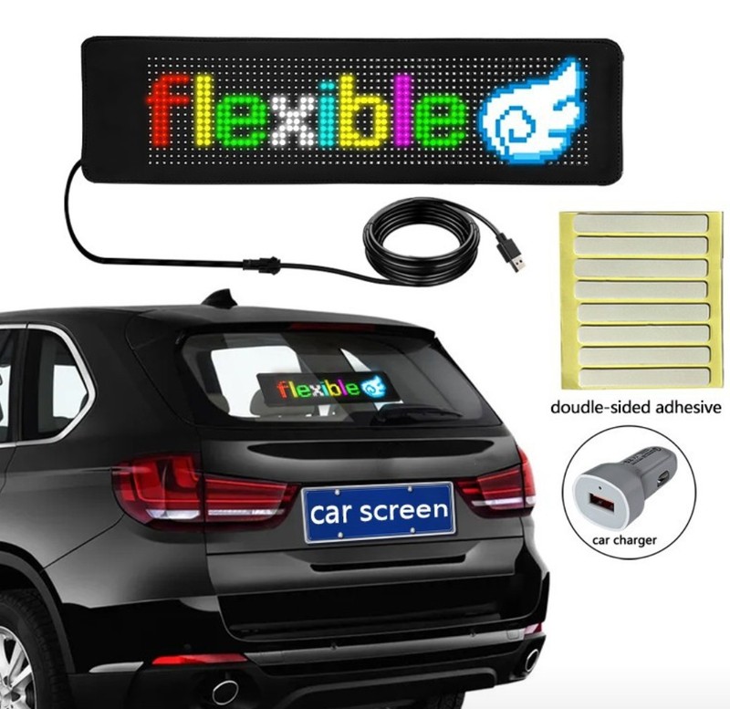 新型LED車載ディスプレイ携帯電話はLED電子車を送って自動車の後窓LEDフレキシブル車載スクリーンを貼る|undefined