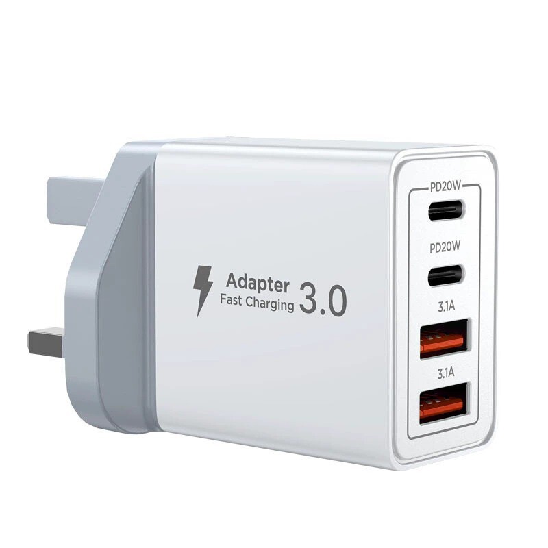 Amazon's best-selling UK standard 55W multi-port USB charger, featuring dual PD20W and dual USB3.1A ports, a four-port certified charging adapter Amazon's best-selling UK standard 55W multi-port USB charger, featuring dual PD20W and dual USB3.1A ports, a four-port certified charging adapter