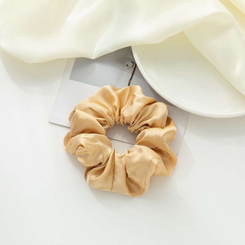 19 Mmi lazo para el cabello de seda 5cm gran celebridad de Internet lazo para el cabello de intestino grueso de color sólido simple círculo de intestino grueso coreano spot al por mayor