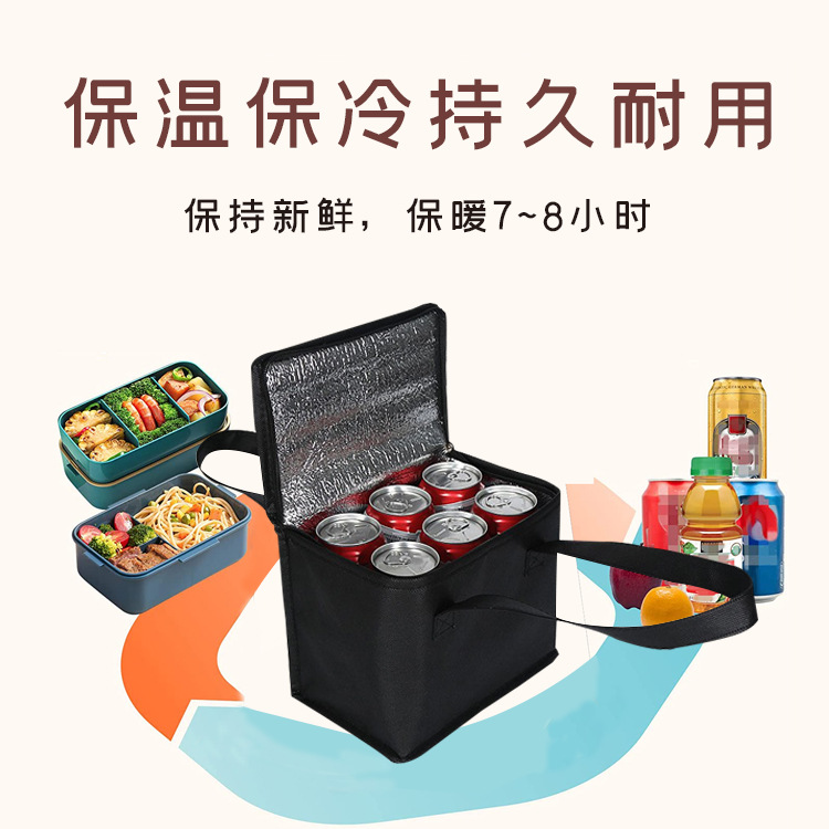 En stock bolsa de aislamiento térmico de suministro transfronterizo bolsa de aislamiento térmico Portátil Bolsa de almuerzo para llevar picnic al aire libre pequeña bolsa de papel de aluminio portátil