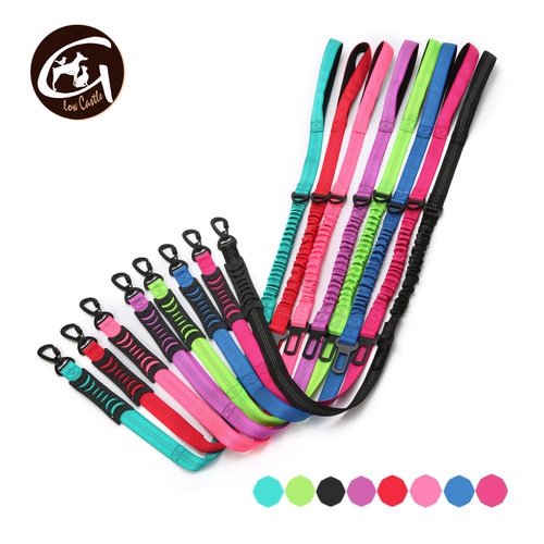 Explosion-proof dog leash when going out, medium-sized dog leash, elastic reflective car dual-purpose traction pet supplies