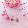 Organic brand fresh earrings from pearl, flowered