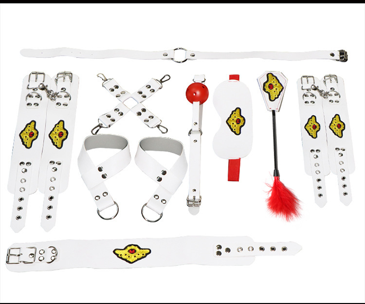 Jiuai Bondage Hand and Foot Cuffs 10-Piece Set, PU Restraint Kit for Couples — detail image 12