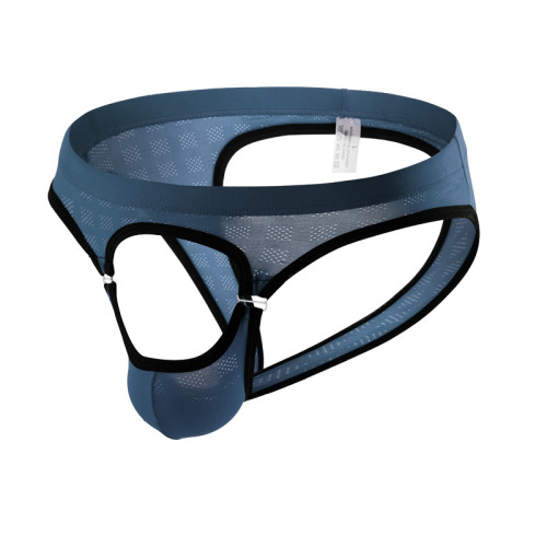 Men's ice silk t-shirt underwear, fashionable thin style, summer breathable pants, trendy boys' Korean style pants D3015