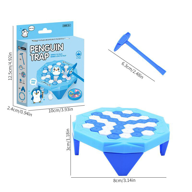 Rompiendo el hielo transfronterizo Pingüino rescate pequeño pingüino juego de peste hielo niños inteligencia de escritorio para niños juguetes entre padres e hijos al por mayor