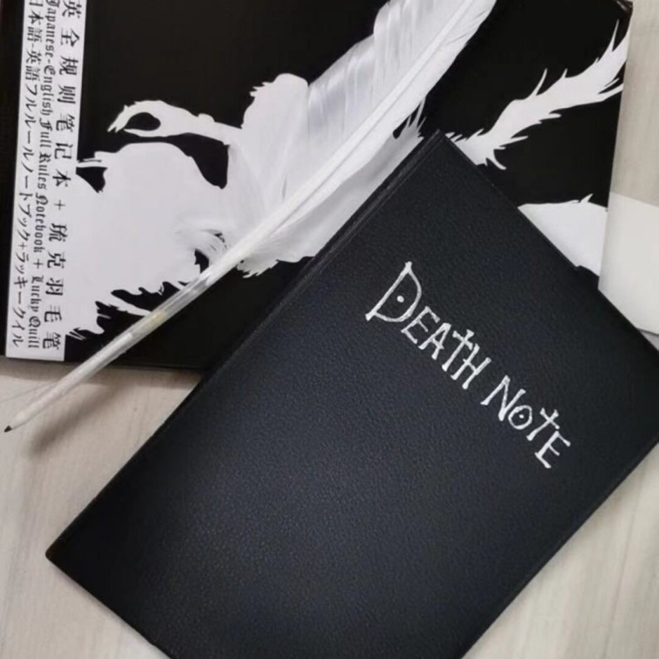 Cuaderno creativo traje anime muerte periférica Bloc de notas pluma collar de tres piezas anime accesorios periféricos