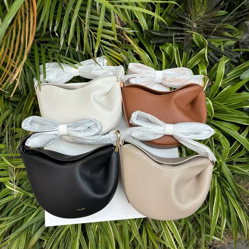 French High-End Version of Polene Women's Bag 2026 New Model Pea Bag Paris Pebbled Pattern Single Shoulder Crossbody Dumpling Bag