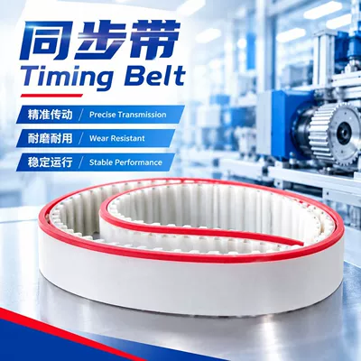 Manufacturer sales: Polyurethane steel wire reinforced synchronous belt with red adhesive, low-noise polyurethane PU steel wire synchronous belt (Avtomobil ötürücü kəmərləri)
