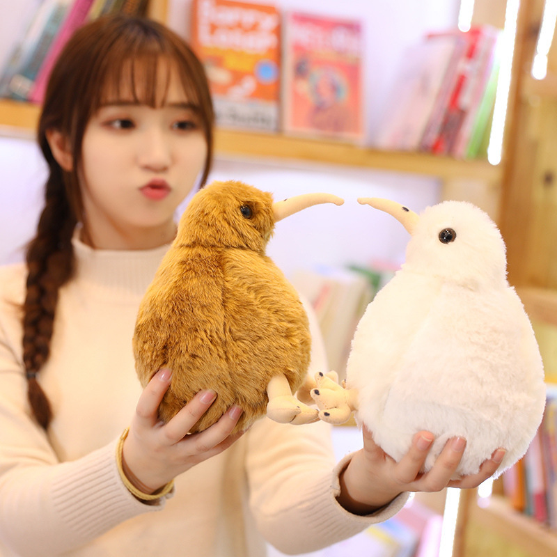 Simulación de muñecas de pájaros exóticos, pájaros de Nueva Zelanda, juguetes de peluche, lindos muñecos de tela de pájaros