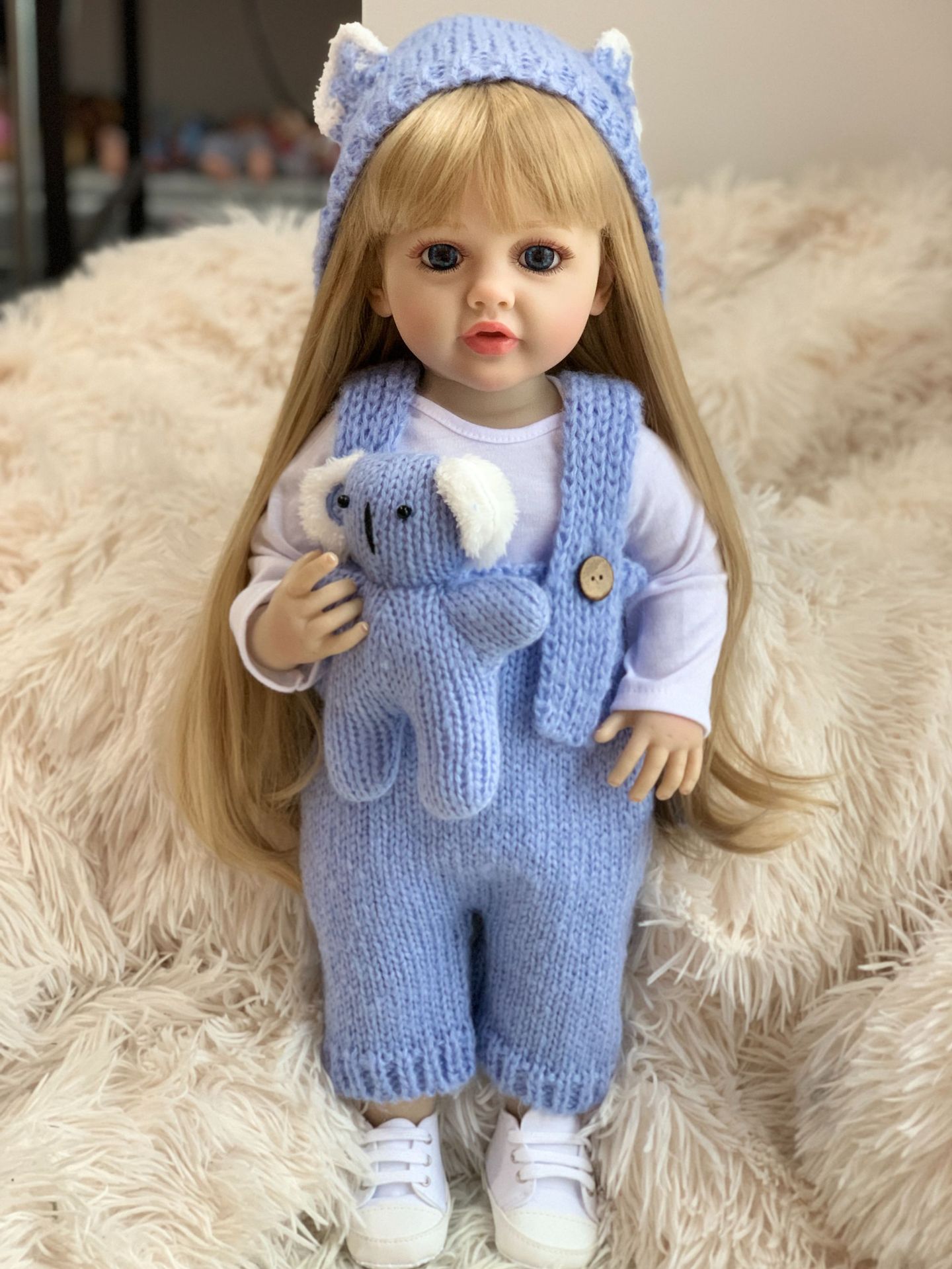 Muñeca Reborn de Simulación de Bebé de 55 cm de Vinilo y Silicona para Niños