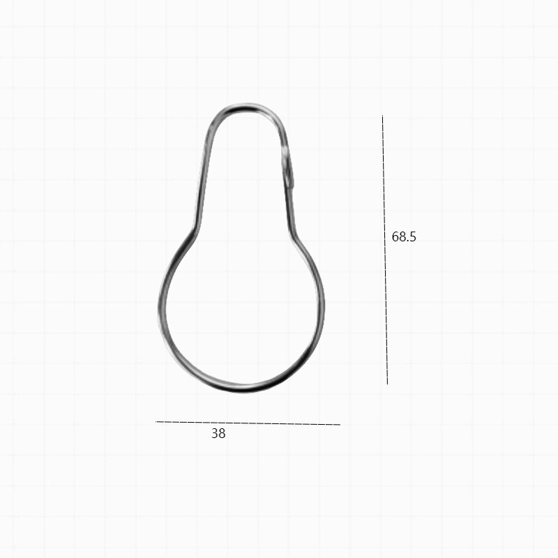 Factory wholesale metal galvanized shower curtain hanging buckle gourd buckle gourd hook curtain hook shower curtain ring accessories hook