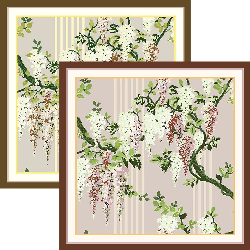 Double-sided Custom Scarf, Reversible Silk Design, Customizable Colors & Materials