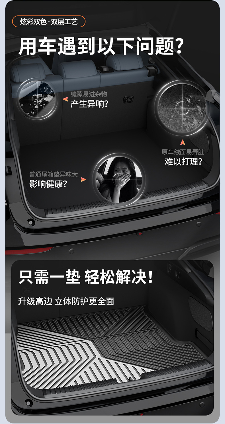 Suitable for Xpeng's New Models P7P7+G9 G7 G6 M03 Gxl03, Special Colorful Tpe Car Trunk Mat