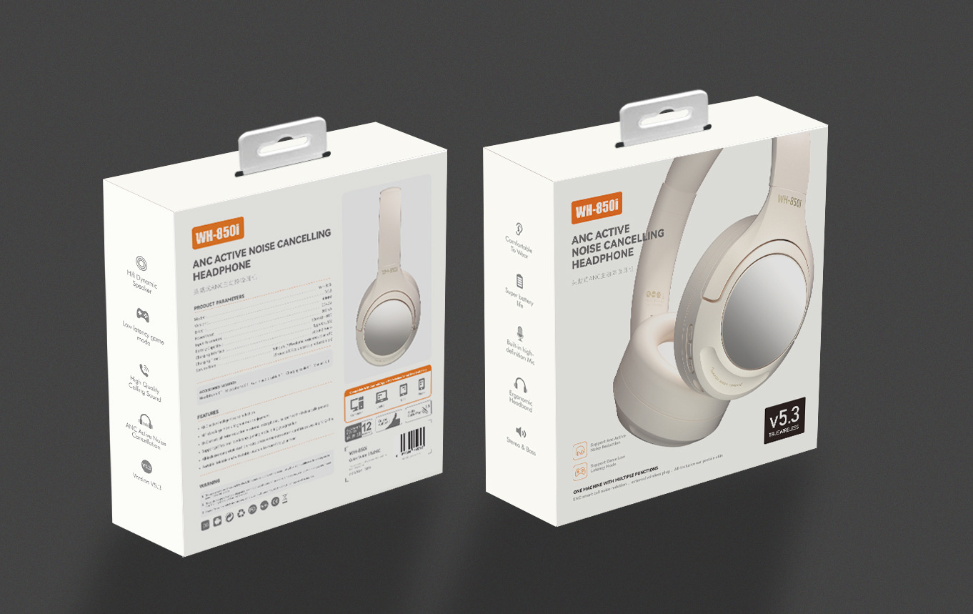New special model Bluetooth ANC over-ear noise-cancelling headphones with ultra-long battery life wireless music gaming e-sports headphones