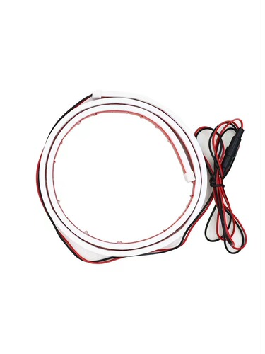 Car starting scan through daytime running lights hood light engine hood decorative light center LED modification light