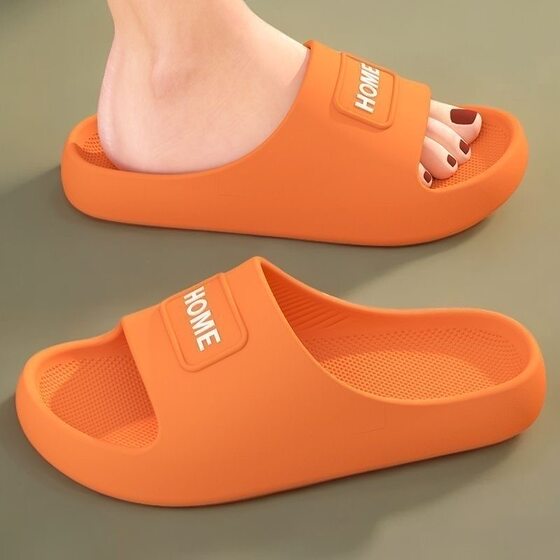 Women's thick-soled casual slippers pvc soft-soled home bathroom anti-slip slipper net-popular summer slippers for women