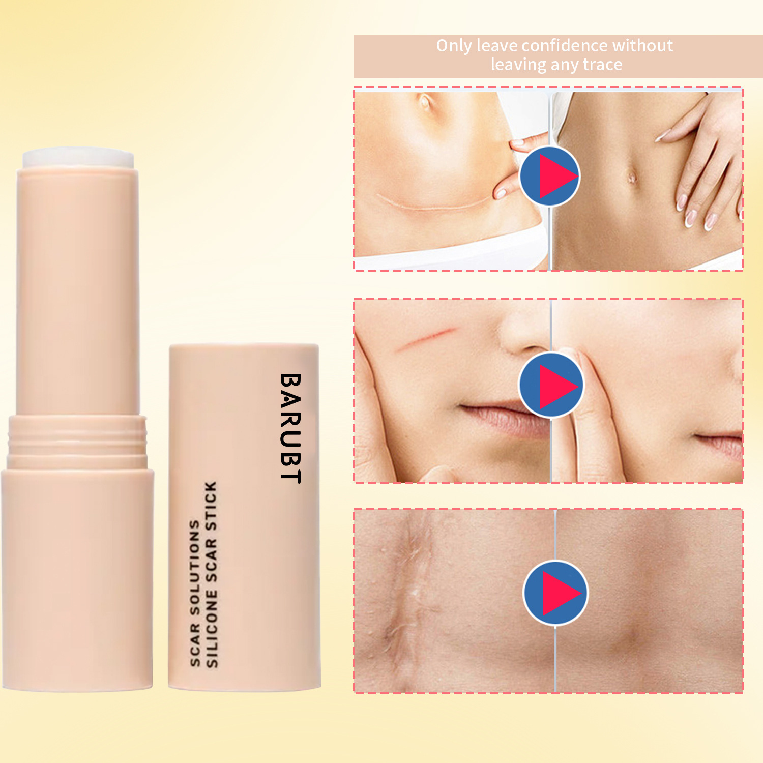 BARRUBT transfronterizo de estilo caliente TK, barra de eliminación de marcas, hidratante y suave, piel facial, barra de reparación de silicona suave en inglés