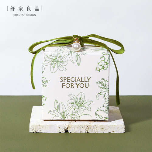 Marriage Wedding Candy Box High-End Candy Box Ins Floral Luxury Wedding Handout Gift Box Empty Box Packaging Box