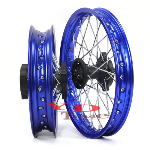 Off-road motorcycle wheels aluminum hub rim tires 70/100-17 inch aluminum wheel rim 90/100-14 inch tires