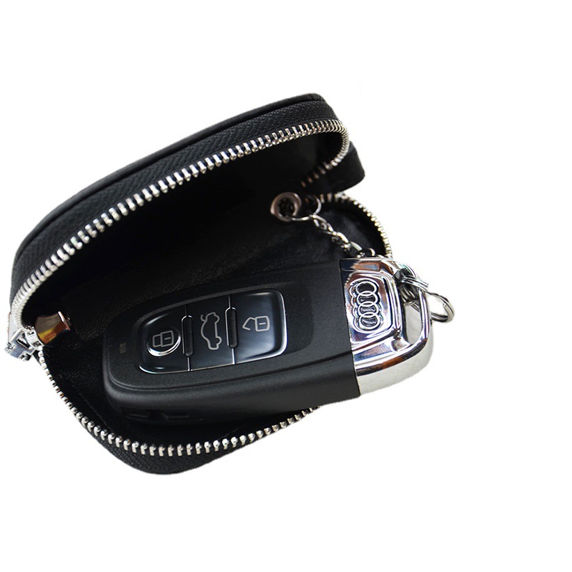 休閒款車匙包 頭層牛皮汽車遙控器鑰匙包真皮男女適用工廠批發