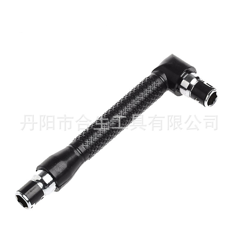 メーカー卸売りl型1/4六角ドライバーのヘッド90度ダブルヘッドハンドル黒6.35レンチ工具|undefined
