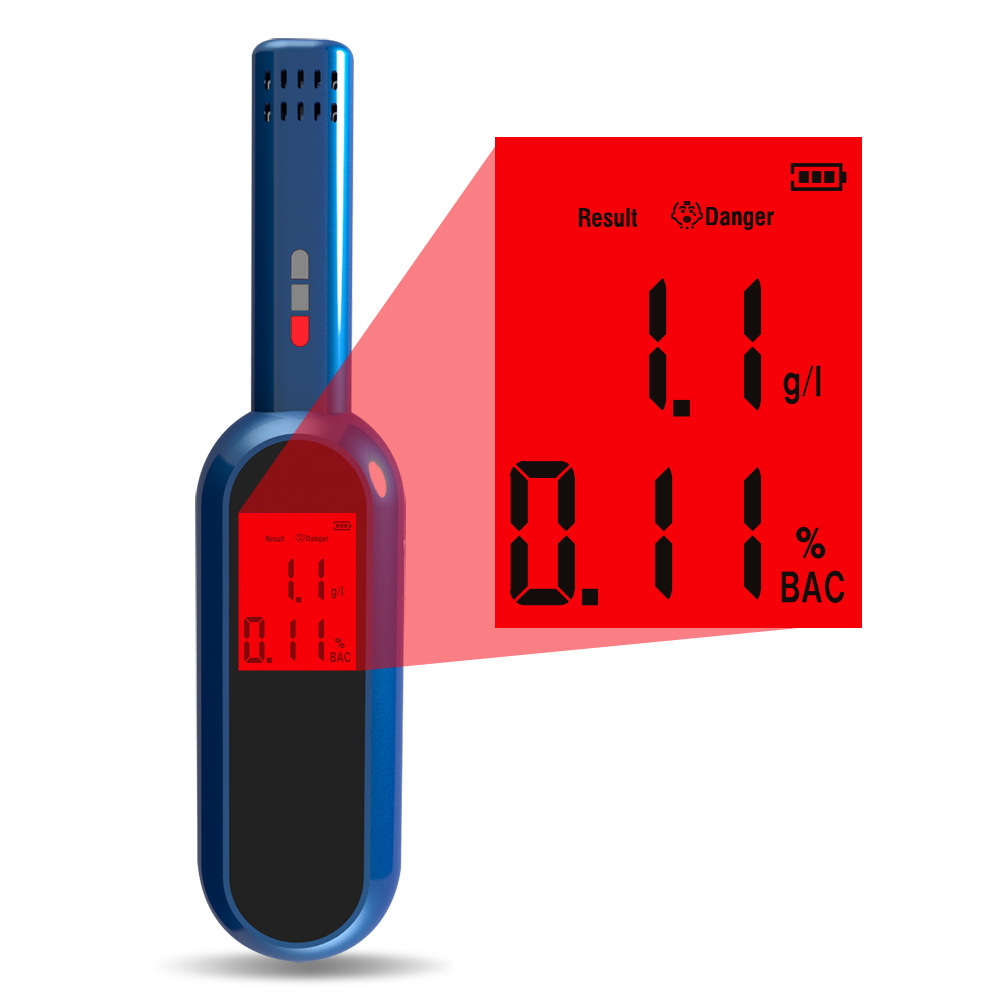 出口欧洲酒精测试仪吹气式酒精手持式酒驾测试仪醉驾酒精棒高精度