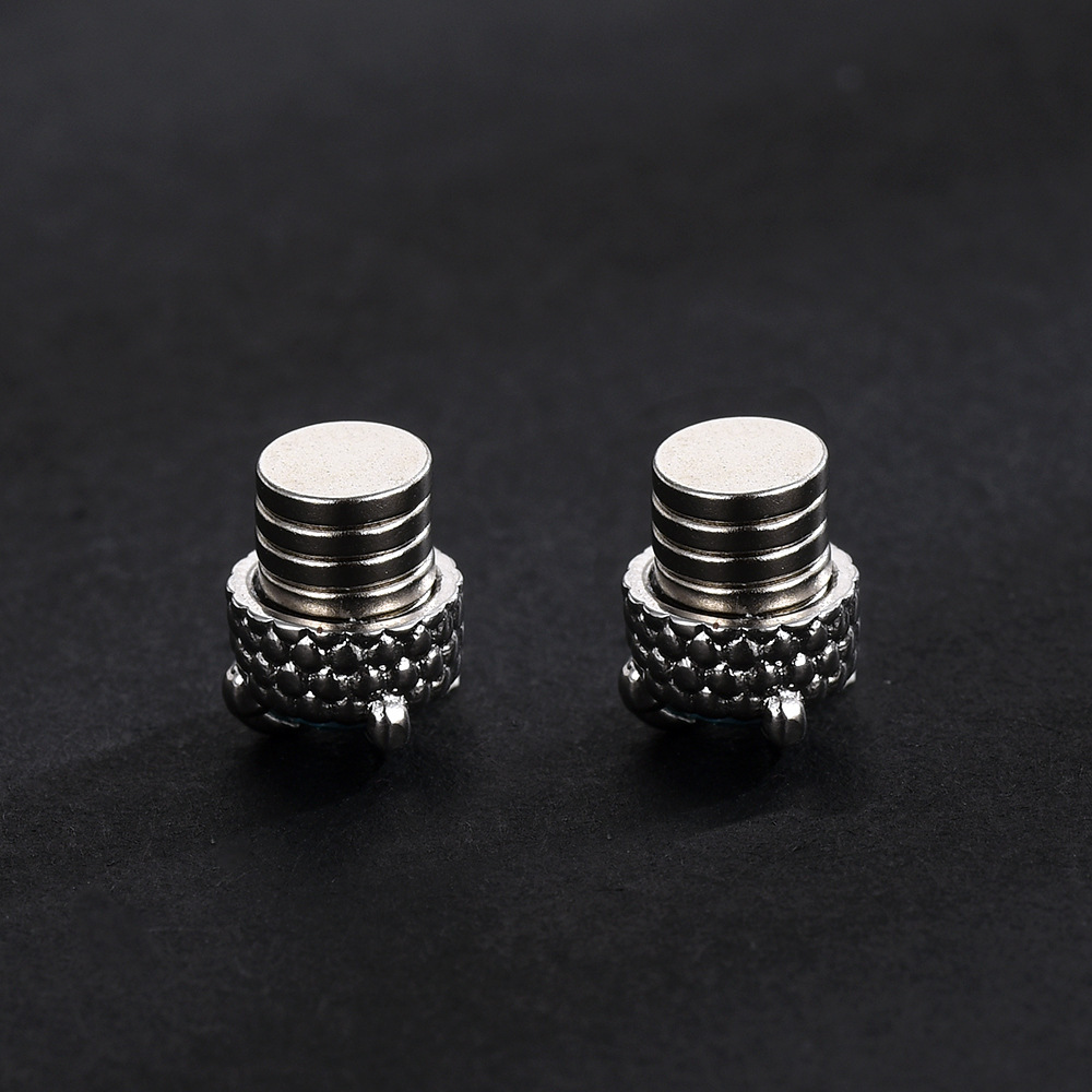 Orecchini a clip per osso dell'orecchio, magnetici, blu acqua dolce, da uomo, hip hop, senza piercing, con artiglio del drago delle Maldive, gioielli da donna_voghion.com