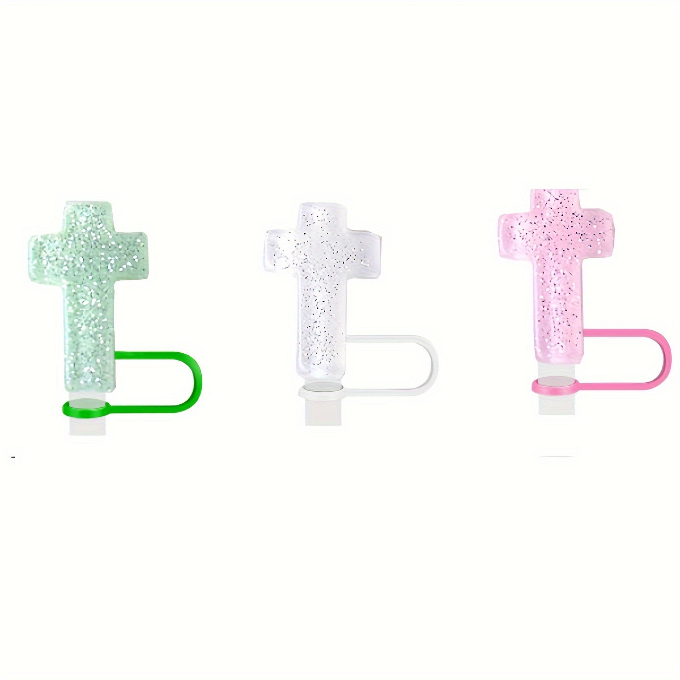 Silica Gel Material Casual Cross Silica Gel Straw Decorative Cap 1 Piece
