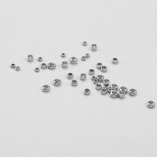 Stainless steel vacuum gold-plated collapsible annealing positioning beads DIY necklace and bracelet titanium steel bead end fixing beads