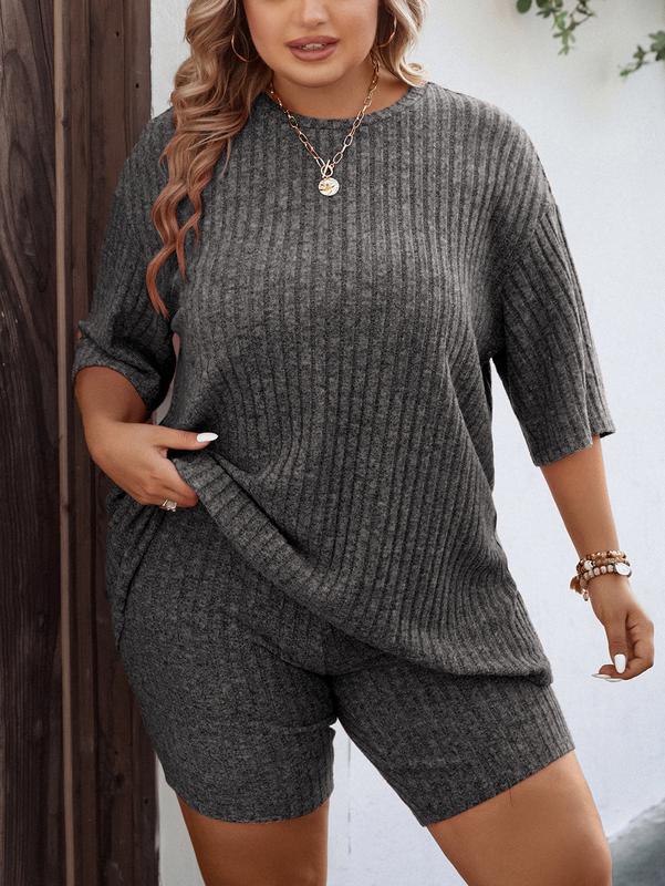 Summer outfit Set Breathable Ribbed woman’s set Stretchy