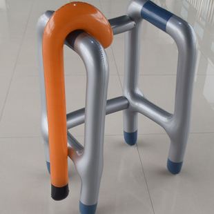 Cross-border wholesale inflatable Walker crutch Halloween Christmas disabled handrail props inflatable Walker