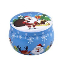 Caja de hojalata vela boda fragancia hecha a mano pequeña vela cumpleaños flor seca cera de soja con regalo de mano aromaterapia vela