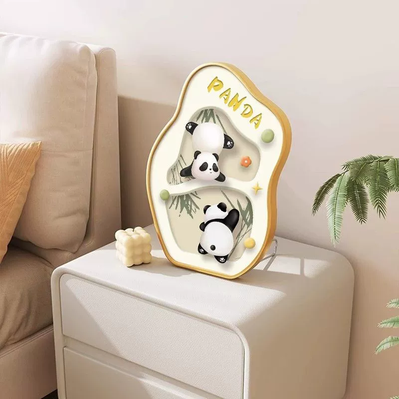 Готовый ассортимент производителя для TABLE decoration painting, кремовый стиль ТВ-кабинет, высококлассная настольная декоративная деталь, милый пандовый вход в ресторан