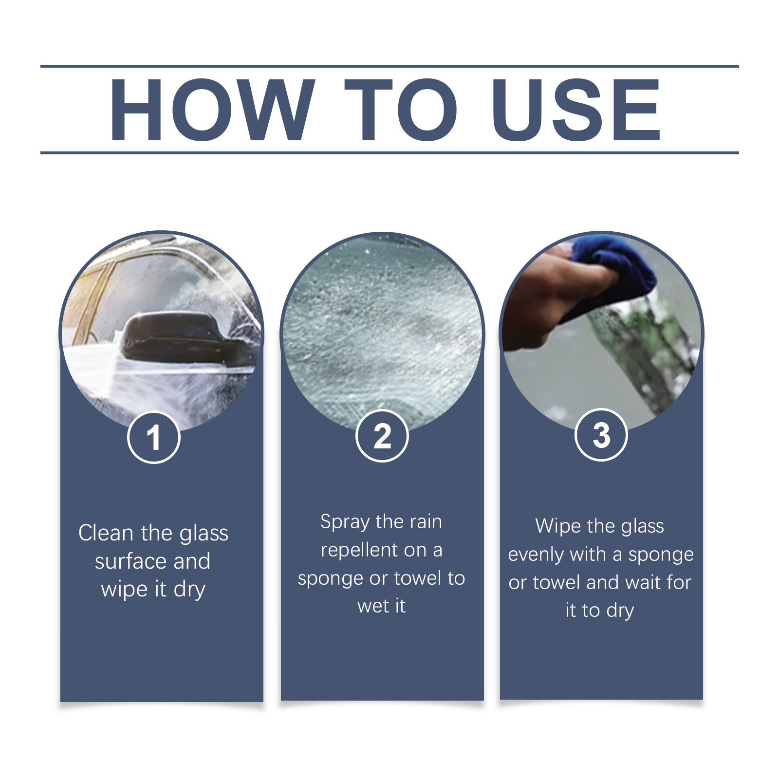Homonth Car Glass Anti-Fog and Rain-Proof Agent, Car Window Anti-Rain and Waterproof Cleaning Spray for Car Glass