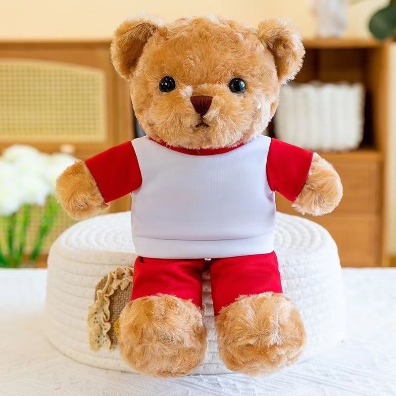 Graduado al por mayor oso muñeca uniformes escolares juguetes de peluche oso regalos de muñecas de peluche impresa logotipo escolar