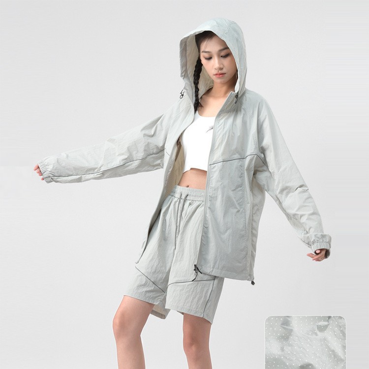 Upf100+ Sun Protection Clothing Suit for Men and Women, Loose Breathable Cycling Clothing, Sun Protection Clothing, Couple Hooded Jacket