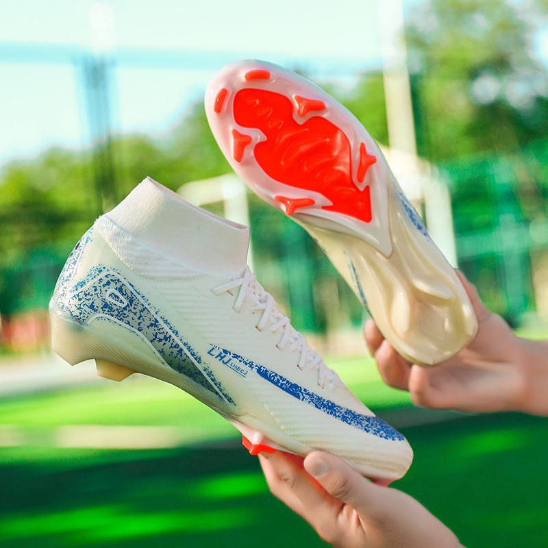 Zapatos de Entrenamiento de Fútbol AG TF de Caucho y Malla, Ligeros, para Pastizales Artificiales