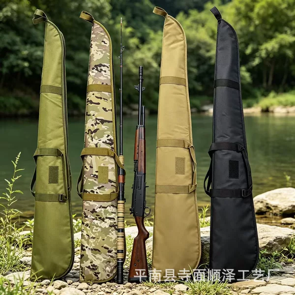 Multifunctional Fishing Gear Tactical Gun Bag Waterproof Oxford Cloth Portable Storage Bag Camouflage Portable Fishing Equipment Fishing Gear Bag