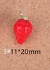 Cute three dimensional realistic fruit strawberry, resin, jewelry, pendant