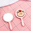 Cartoon small handheld handle, cute mirror, Korean style