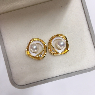 Natural FreShwater Pearl EarringS for Women, High-end AcceSSible Luxury Pearl EarringS, 18K Gold-filled S925 Sterling Silver EarringS WholeSale