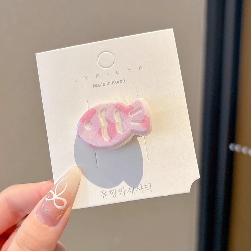 彩色小鱼发夹可爱少女心刘海夹小号碎发夹子发卡边夹前额发饰头饰|undefined