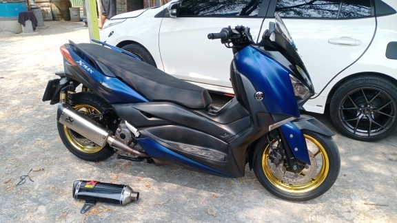 51mm motorcycle modified Scorpio exhaust pipe with muffler imitation carbon fiber oblique triangle CB500X Kaiyue 321