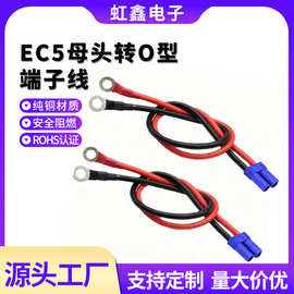 EC5母头转O型端子线全铜5.3平方10/12号硅胶线EC5延长线新能源