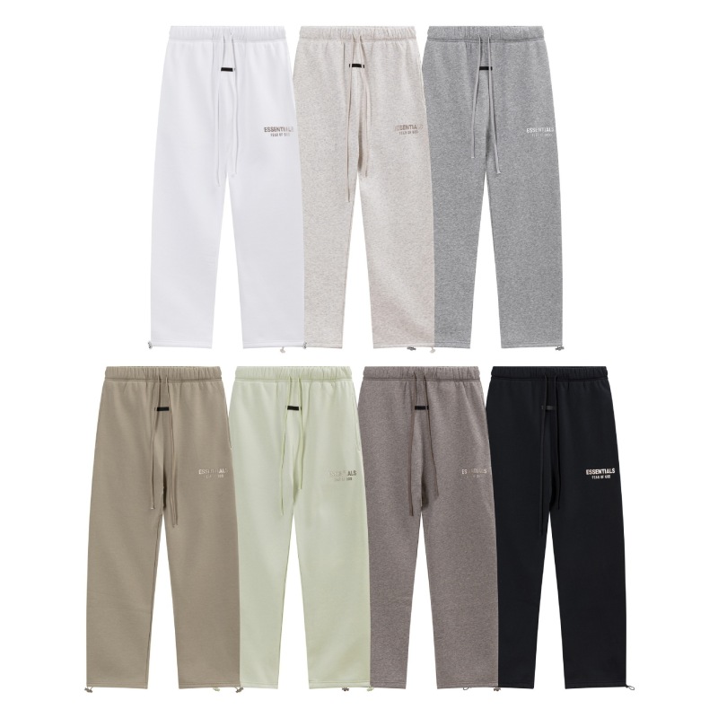 2026 Spring and Autumn New Fog Double Line Silver Letter Embossed Casual Pants Unisex High Street Fashion Brand Loose Sweatpants