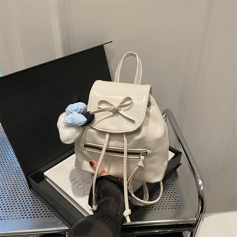 Mochila de nicho coreano para mujeres otoño 2024 nueva moda mochila de moda versátil de un solo hombro bolso de cubo