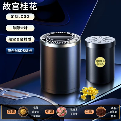 Aluminum Alloy Material Gardenia Car Fragrance Balm with Long-Lasting Scent, Men's Aromatherapy Car Fragrance, Automotive Supplies (Car Perfume Aromatherapy) - 231-forbidden-city-osmanthus-balm-main-body-balm