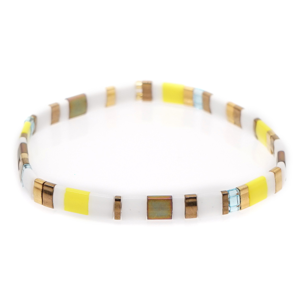 Retro Square Tila Beads Glass Wholesale Bracelets display picture 48