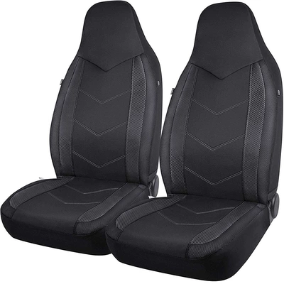 Seasons Neutral Sandwich Fabric Cross-Border – Universal seat cover - black-4-piece-set-2-front-seats