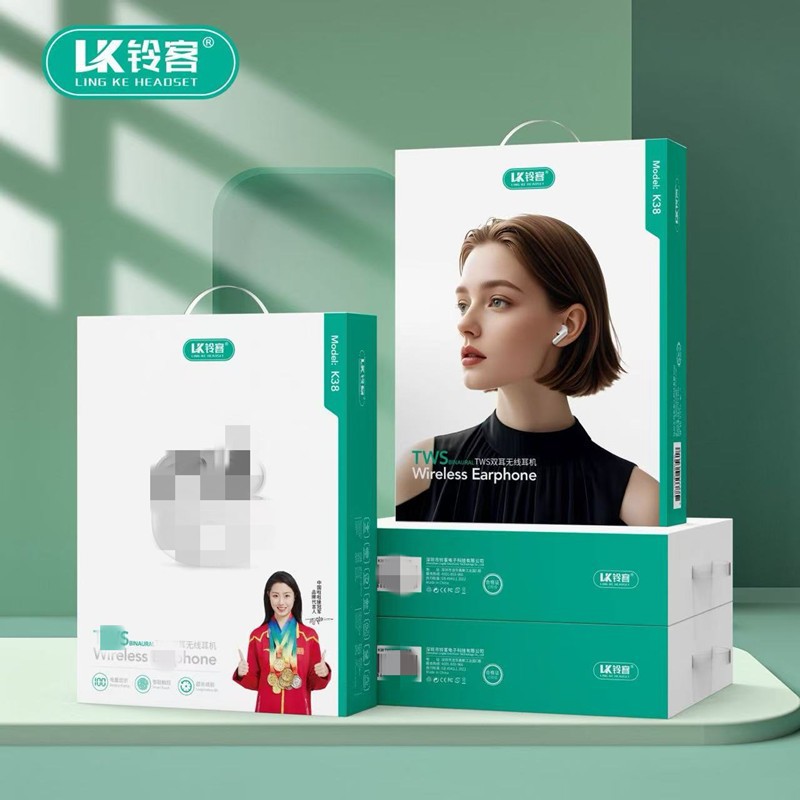 Los auriculares Bluetooth de la pinza auricular de lingke no pueden mostrar el número de auriculares. la cápsula espacial transparente de conducción auricular tiene un bajo pesado en Stock.